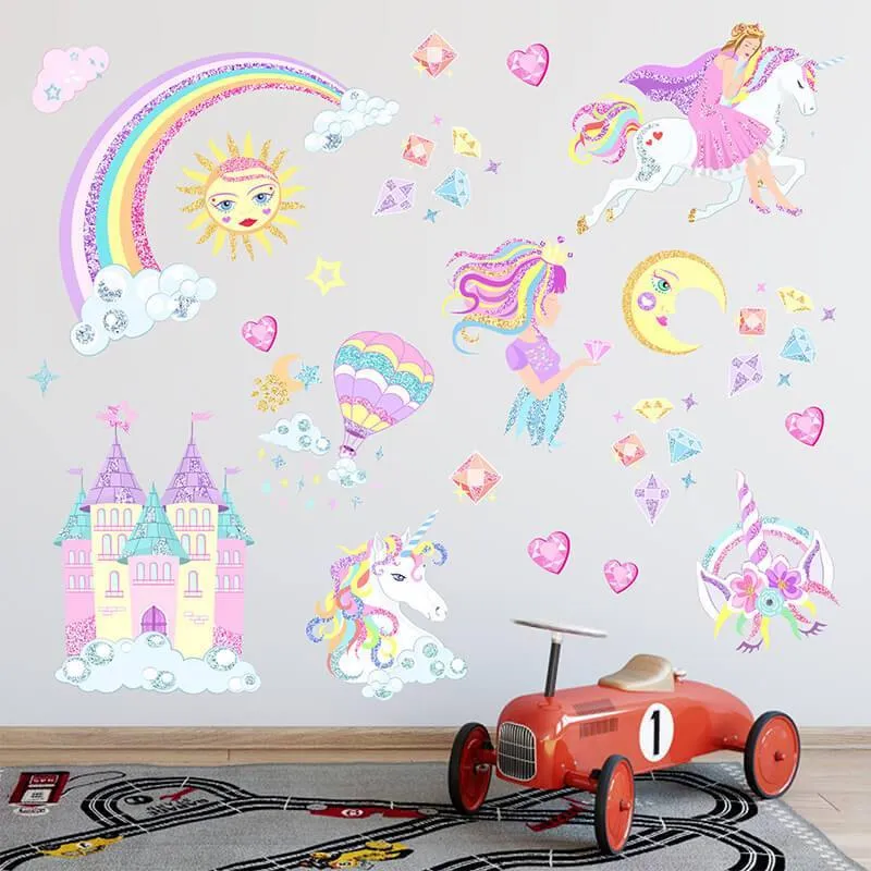 Princess and Castle Peel and Stick Wall Decals