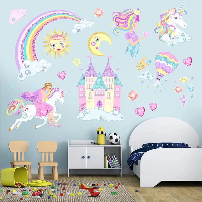 Princess and Castle Peel and Stick Wall Decals