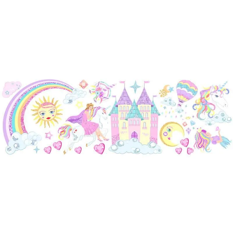 Princess and Castle Peel and Stick Wall Decals