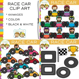 Race Car Kids Clip Art