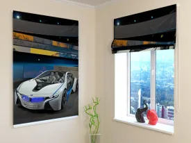 Roman Blind White Supercar