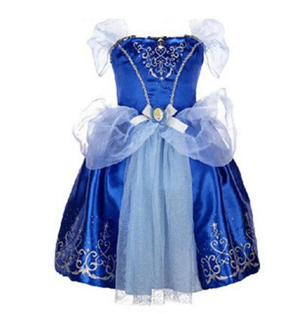 Sofia Cinderella Rapunzel Belle Snow White Girl Kid Short Sleeve Princess Dress Up Teenage Halloween Party Dress Cosplay Costume