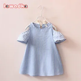 Summer Girl Dress Striped Kids Dresses For Girls Party Princess Children Vestidos Birthday Party Gown