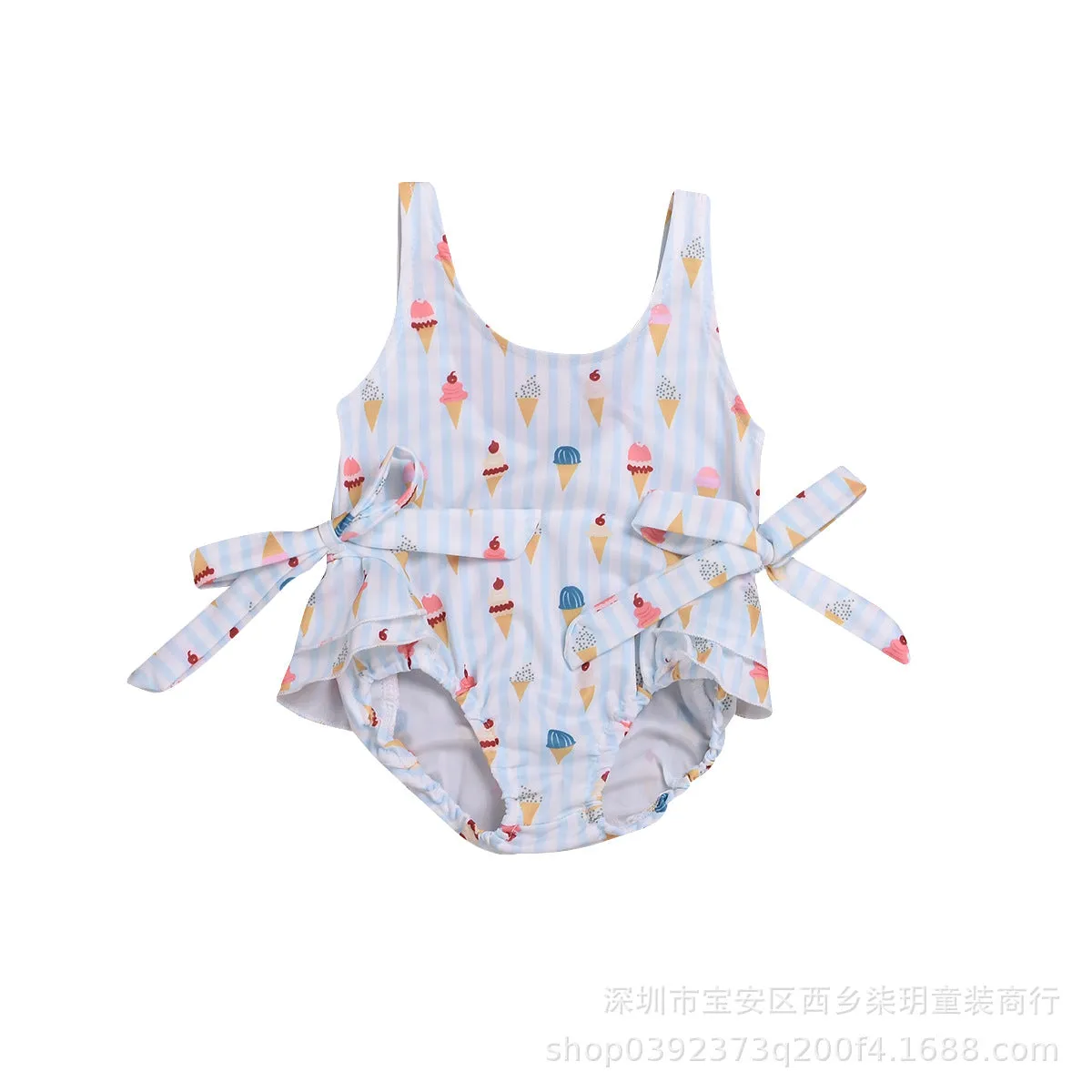 Swimsuit Summer Cross-Border   Girls' One-Piece Triangle swimwear for party