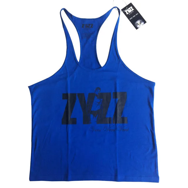 Tank Top Men ZYZZ Fitness Singlets Bodybuilding Stringer Golds Gyms Clothing Muscle Shirt Vest Sportwear Workout