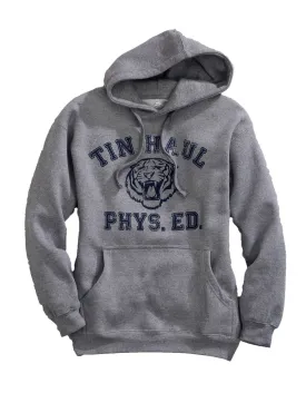 Tin Haul Mens Grey Cotton Blend Tiger Phys Ed Hoodie