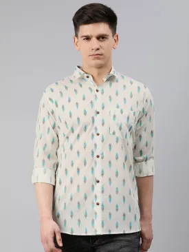 White Cotton Full Sleeves Shirts For Men-Mmf0209