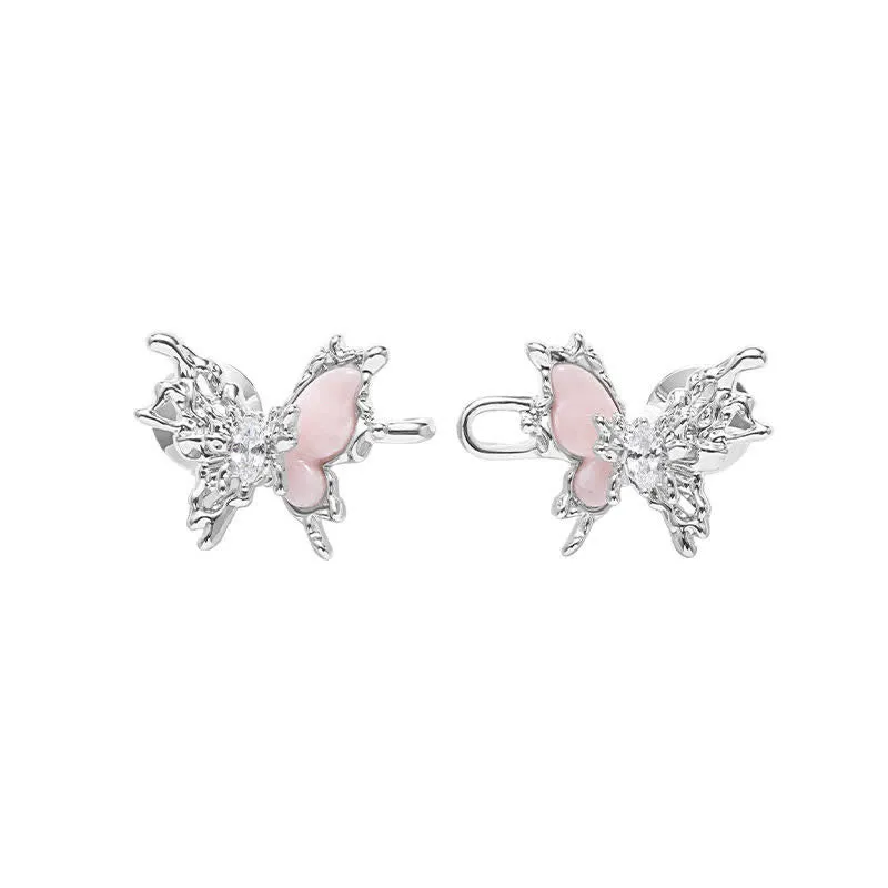 Women's Pink Metal Butterfly Belt Clip