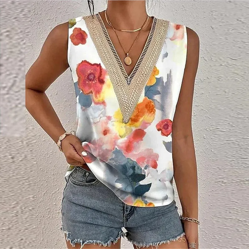 Women's Top Elegant Clothes Summer Loose Vest